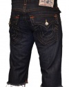 True Religion Brand Jeans Men's Flap Pocket Cut off Denim Shorts