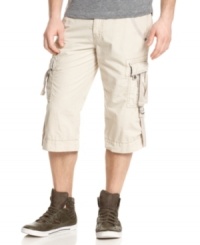 Easy-wear cargos from Guess set your warm-weather wardrobe to casual, instantly. Easy-wear cargos from Guess set your warm-weather wardrobe to casual, instantly.