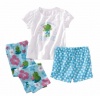 JUST ONE YOU By Carters Girls 3-Piece Pajama Set - Frog (2T)