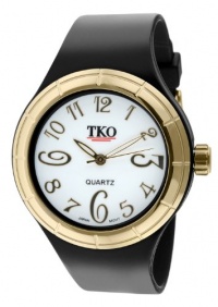 TKO ORLOGI Women's TK530-BG Black and White Collection All Rubber Black Glossy Watch TKO ORLOGI Women's TK530-BG Black and White Collection All Rubber Black Glossy Watch