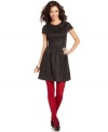 Tonal beading and brocade fabric makes this Kensie dress a chic pick for feminine, fall style!