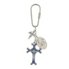 The Vatican Library Collection Crucifix Keychain with Mary and Angel