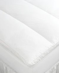 Fall into supreme softness. This featherbed from Charter Club features a plush 300-thread count cotton cover and lofty goose feather fill for a cozy and comfortable night's sleep. Baffle box construction prevents shifting of the fill and top handles make it easy to fluff. Finished with a 3 gusset. Fall into supreme softness. This featherbed from Charter Club features a plush 300-thread count cotton cover and lofty goose feather fill for a cozy and comfortable night's sleep. Baffle box construction prevents shifting of the fill and top handles make it easy to fluff. Finished with a 3 gusset.