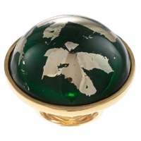 Kenneth Jay Lane Huge Emerald Green Cabochon Goldtone Dome Ring Adj Size 5-7.5 Kenneth Jay Lane Huge Emerald Green Cabochon Goldtone Dome Ring Adj Size 5-7.5