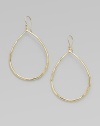 From the Glamazon Collection. Thin faceted hoops of 18k gold make a simple yet sophisticated statement.18k gold Length, about 2½ Ear wire Made in Italy