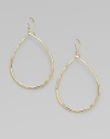 From the Glamazon Collection. Thin faceted hoops of 18k gold make a simple yet sophisticated statement.18k gold Length, about 2½ Ear wire Made in Italy