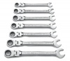 GearWrench 9900 7 Piece Flex-Head Combination Ratcheting Wrench Set Metric