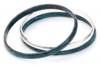 Kenneth Cole New York Urban S and Patina and Silver Bangle Bracelet Set Kenneth Cole New York Urban S and Patina and Silver Bangle Bracelet Set