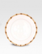 An elegant, extremely versatile small plate in lasting ceramic stoneware with handpainted bamboo detail. From the Classic Bamboo Collection7½ diam.Ceramic stonewareDishwasher safeImported 