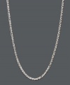 A timeless addition to your collection. Necklace features a diamond cut wheat chain crafted in 14k white gold. Approximate length: 16 inches.