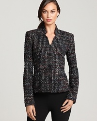 A wardrobe hero, the Lafayette 148 New York tweed jacket is classic, well-cut and versatile. Smarten up the silhouette with a shirt and a tie, or dress it down with a casual tee. A wardrobe hero, the Lafayette 148 New York tweed jacket is classic, well-cut and versatile. Smarten up the silhouette with a shirt and a tie, or dress it down with a casual tee.