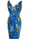 JONES NEW YORK Women's Swirl Seam Sheath Dress-PASTEL BLUE/GREEN-8