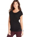 This classic top from INC features ruching at the sides for a soft, feminine look. (Clearance)