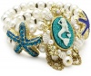 Betsey Johnson Sea Excursion Mermaid and Starfish Stretch Bracelet