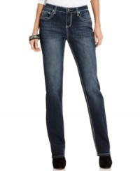 A pair of straight-leg jeans go with everything! Create effortless weekend looks with this petite pair from Earl Jeans. A pair of straight-leg jeans go with everything! Create effortless weekend looks with this petite pair from Earl Jeans.