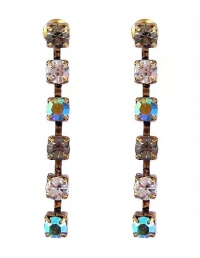 Earrings - Gold Tone Swarovski (tm) Crystals ~ Black Diamond Mix (Gray) (FB56) Earrings - Gold Tone Swarovski (tm) Crystals ~ Black Diamond Mix (Gray) (FB56)