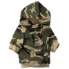 Casual Canine Cotton Camo Dog Hoodie, Medium, Green