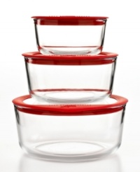 Neat solutions-clean up the way you store & organize leftovers, ingredients and more with these durable glass containers. The no-leak design features durable glass lids ideal for letting out steam & heat and releasing air for a tighter seal that keeps freshness in. 2-year warranty. Neat solutions-clean up the way you store & organize leftovers, ingredients and more with these durable glass containers. The no-leak design features durable glass lids ideal for letting out steam & heat and releasing air for a tighter seal that keeps freshness in. 2-year warranty.