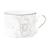 Paisley Bloom brings Marchesa's signature beaded accents to life on a tailored white bone dinnerware body. Silver mica and platinum decorate the rim for added appeal. The unique artistry of paisley and florals create a graceful tabletop collection that is romantic and refined, perfect for every dinner party.