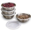 8 Piece Stainless Steel Prep Bowls Set with Lids