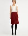 Crisp knife pleats all around define a simple skirt that reinvents tradition.Smooth waistbandSide zip closureFully linedAbout 25 longPolyester/viscose/elastaneDry cleanImportedSIZE & FITModel shown is 5'10½ (179cm) wearing US size 4. 