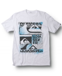 Mix it up with the high-octane graphic of this sweet Quiksilver tee. Mix it up with the high-octane graphic of this sweet Quiksilver tee.