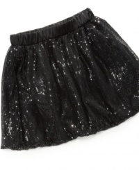 Shimmy some shimmer. She'll light up the dance floor in this sequined bubble skirt from Baby Phat. Shimmy some shimmer. She'll light up the dance floor in this sequined bubble skirt from Baby Phat.
