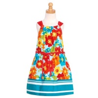 Bonnie Jean Little Girls Size 5 Red Vibrant Floral Summer Dress Bonnie Jean Little Girls Size 5 Red Vibrant Floral Summer Dress
