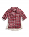 GUESS Kids Girls Crochet-Trimmed Woven Top, MULTI (10/12)
