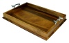 Mountain Woods Extra Large Acacia Luxury Tray w/ Ornamental Handles