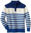 Tommy Hilfiger Boys 2-7 Roy 1/2 Zip Sweater, Limoges Blue, 2 Regular
