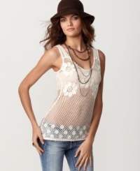 Lace-y & racy, Free People's tank adds some boho edge to your look. Pair it with destroyed denim for added street cred! (Clearance) Lace-y & racy, Free People's tank adds some boho edge to your look. Pair it with destroyed denim for added street cred! (Clearance)