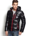 This puffer from Guess is a high voltage addition to your fall and winter wardrobe.