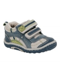 Keep his feet planted on the floor with these Stride Rite shoes made to decrease stumbles and falls. Keep his feet planted on the floor with these Stride Rite shoes made to decrease stumbles and falls.