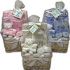 What a Cutie Pie New Baby Gift Basket for Boys or Girls (Pastel Pink)