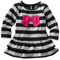 Carters Girls 4-6X Bow Striped Tunic Carters Girls 4-6X Bow Striped Tunic