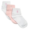 Polo Ralph Lauren girls toddler Triple Roll socks 3pairs - 2-4 years