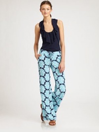 The quintessential combination of style, comfort and function, these lively pants feature a drawstring waist and convenient pockets.Drawstring waistZip flySlash pocketsBack flap pocketsAllover printInseam, about 34RayonMachine washImported Model shown is 5'10 (177cm) wearing US size Small. The quintessential combination of style, comfort and function, these lively pants feature a drawstring waist and convenient pockets.Drawstring waistZip flySlash pocketsBack flap pocketsAllover printInseam, about 34RayonMachine washImported Model shown is 5'10 (177cm) wearing US size Small.
