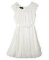 She can complement her bright, bubbly personality with this carefree belted bubble dress from BCX.