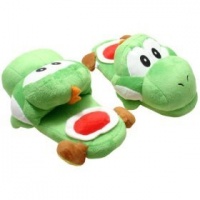 Super Mario Brothers: Green Yoshi Slippers Plush Super Mario Brothers: Green Yoshi Slippers Plush
