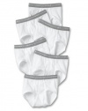 Hanes Toddlers Red Label White Brief 6 Pack White