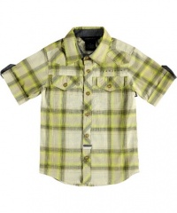 Sean John Keep Tabs Button-Down Shirt (Sizes 4 - 7) - yellow, 6 Sean John Keep Tabs Button-Down Shirt (Sizes 4 - 7) - yellow, 6
