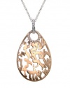 Effy Jewlery Two Tone Diamond Shema Pendant, .10 TCW