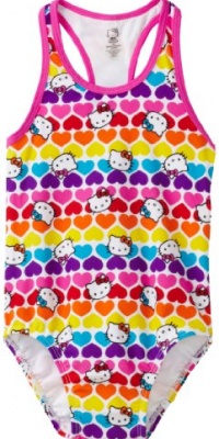 Hello Kitty Girls 2-6X Toddler One Piece Swimsuit, Hot Pink, 2T Hello Kitty Girls 2-6X Toddler One Piece Swimsuit, Hot Pink, 2T