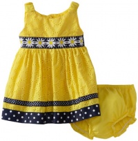Sweet Heart Rose Baby-girls Infant Daisy Eyelet Dress, Yellow/Blue, 24 Months Sweet Heart Rose Baby-girls Infant Daisy Eyelet Dress, Yellow/Blue, 24 Months