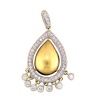 Diamond Jude Frances Pendant with 1.00 carat Round Cuts in 18K Yellow Gold