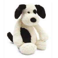 Jellycat Bashful Black & Cream Puppy Medium