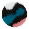 The shadowy effects of these pieces imply depth and dimension. In strong colors, each one casts an aura of mystery.