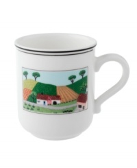 Depicting a quaint pastoral scene, this Design Naif mug recalls a simpler era in premium Villeroy & Boch porcelain. Depicting a quaint pastoral scene, this Design Naif mug recalls a simpler era in premium Villeroy & Boch porcelain.