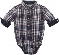 OshKosh B'Gosh Poplin Bodysuit - Blue Plaid